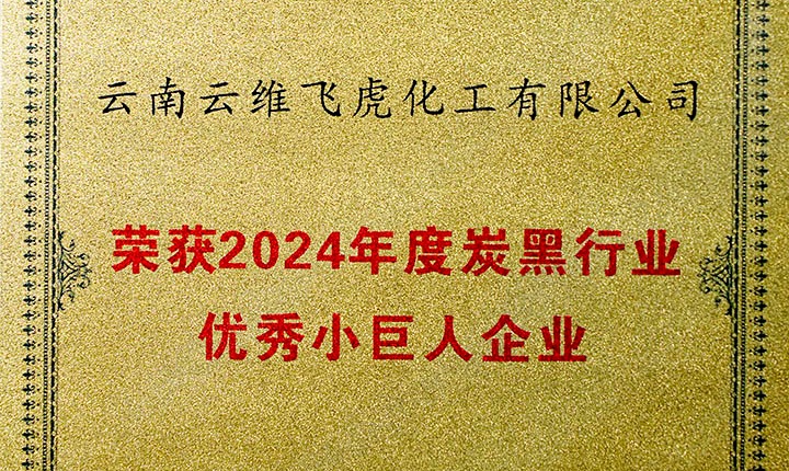 声誉加冕，，，，，，未来可期！云维飞虎公司荣膺“中国炭黑行业优异小巨人”