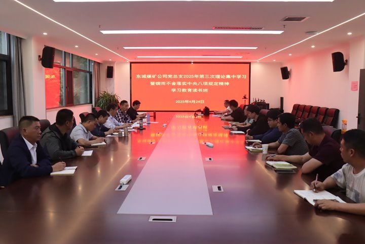 东城煤矿公司召开锲而不舍落实中央八项划定精神学习教育念书班暨2025年第三次党总支理论集中学习聚会